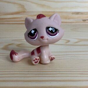 Littlest Pet Shop LPS Monopoly Cat Bon Bon Mauve Tabby Cat